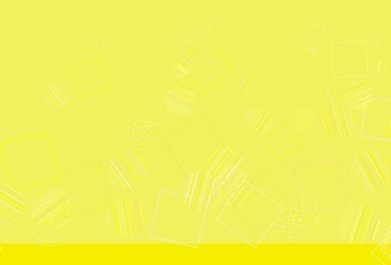 Light Yellow vector background with polygonal style with circles.