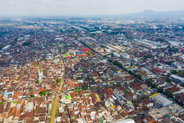 Obraz premium Aerial view of Malang City during the day