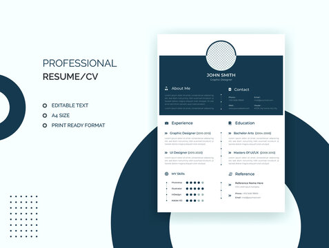 Professional resume, cv template
