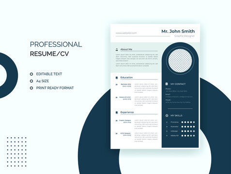 Professional resume, cv template