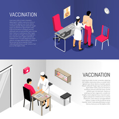 Isometric vaccination banners