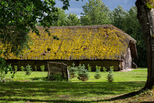 Old wooden traditional house in lithuania