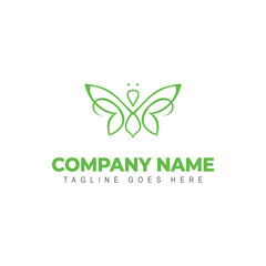 Ilustration vector graphic of Simple modern butterfly logo 