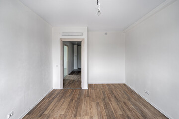 Empty room after repairs in an apartment building