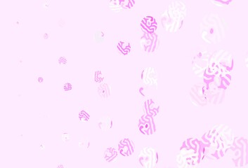 Fototapeta na wymiar Light Pink vector backdrop with dots.