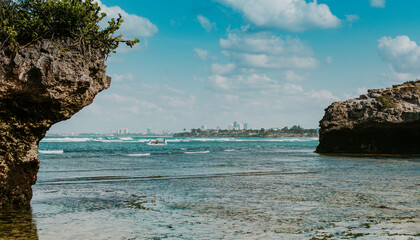 Panoramic view of the city of Dar es Salaam from the ocean