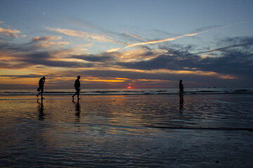 sunset on the beach