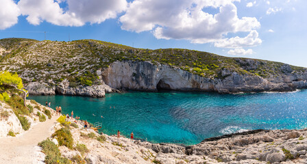 Obraz premium Porto Limnionas beach. Zakynthos island, Greece