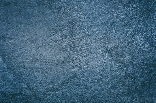 Abstract Wall Texture Background. Blue Vignette Background.