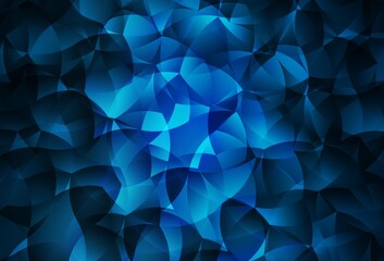 Fototapeta premium Dark BLUE vector shining triangular backdrop.