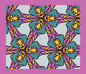 Decorative design with abstract elements for decoration and your design. Ornament, symmetry texture. Print for shawl and carpet, tile. Vector illustration.