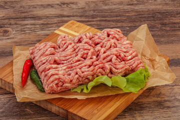 Raw Minced pork meat for cooking