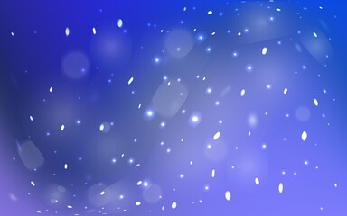 Fototapeta premium Light Pink, Blue vector layout with bright snowflakes. Snow on blurred abstract background with gradient. The template can be used as a new year background.