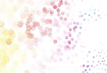 Light Multicolor vector background with spots, lines.