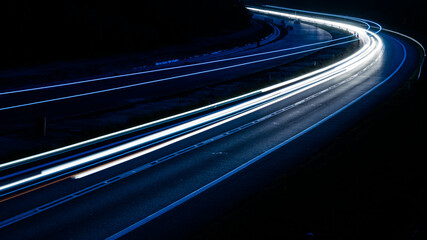 lights of cars with night