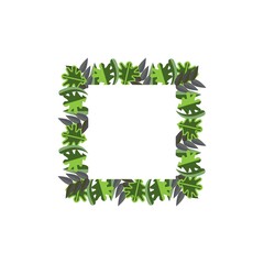 Green floral frame concept