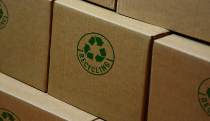 Recycling symbol stamp and stamping
