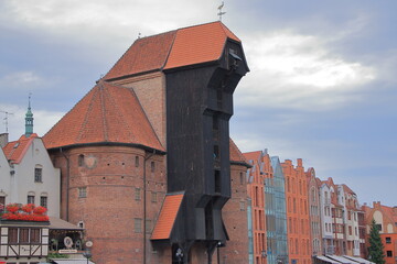 Brama Żuraw in Gdańsk - a historic port crane and one of Gdańsk's water gates, located on the...