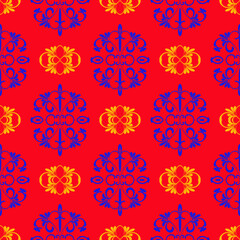 Decorative seamless pattern with plant texture designs can be used for backgrounds, motifs, textile, wallpapers, fabrics, gift wrapping, templates. Design Paper For Scrapbook. Vector.	