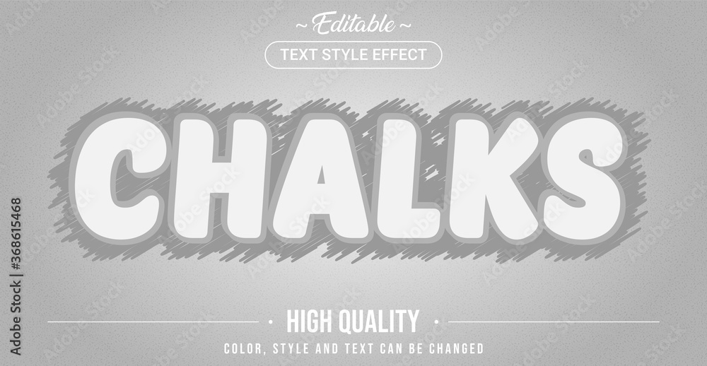 Poster editable text style effect - chalks theme style.