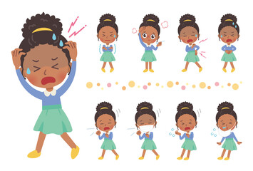 cute type african girl_sick