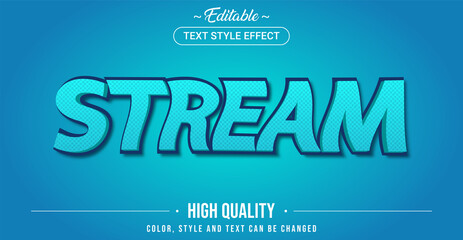 Obraz premium Editable text style effect - Stream wave theme style.