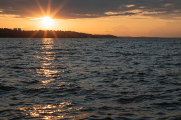 Sunset over the Kyiv Sea