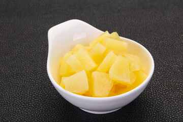 Marinated pineapple pieces