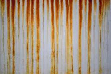 streaks of rust on the wall