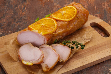 Chicken roll with orange