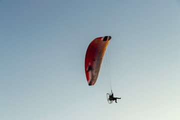 paragliding in the sky