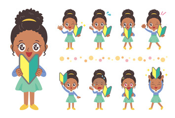 cute type african girl_beginner sign