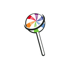 Illustration Vector Graphic of Lollipop Space. Perfect to use for Candy Shop