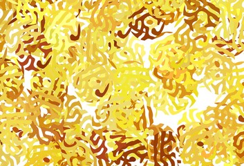 Light Orange vector background with abstract shapes.