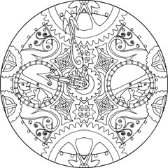 Mandala Hamster Clock
