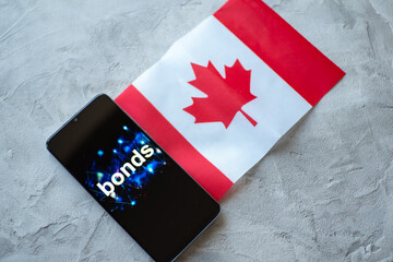 Investment in bonds in the Canada, conservative investment concept.