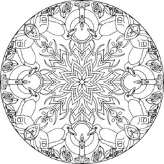 Mandala Raven Skull Candle