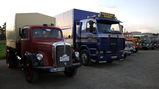 Vintage Mercedes Benz And Scania Truck