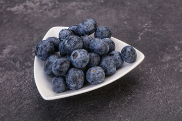 Sweet fresh juicy blueberries heap