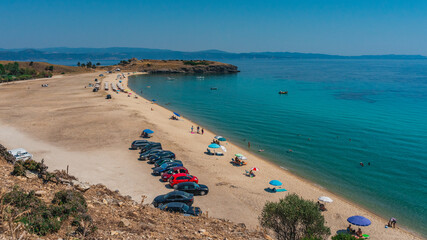Fototapeta na wymiar Ormos Panagias beach at Halkidik iGreece