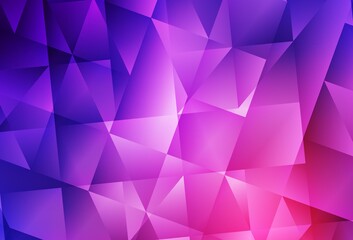 Naklejka premium Light Purple, Pink vector triangle mosaic background.