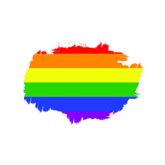 lgbt flag splash brush effect icon vector