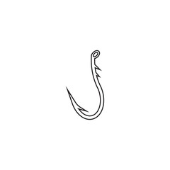 Fishing hook line icon