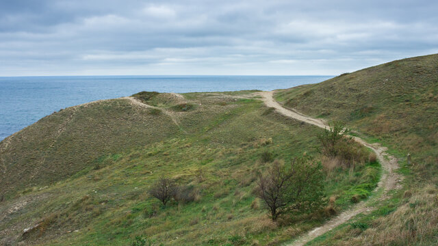 The hills in the nearby of Feodosia, Crimea.