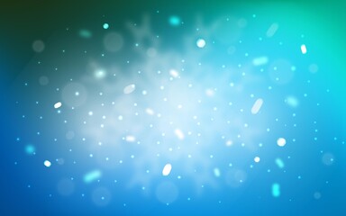 Dark Purple vector texture with colored snowflakes. Glitter abstract illustration with crystals of ice. New year design for your ad, poster, banner.