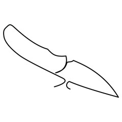 one line continuous drawing sharp knife