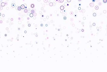 Light Purple, Pink vector template with circles.