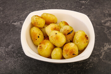 Roasted baby potato in the bowl