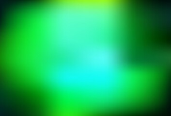 Dark Green vector blurred shine abstract texture.