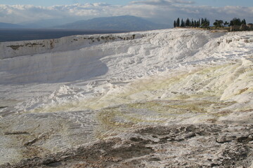 Limestone terraces at Pamukkale, near Denizli, Turkey